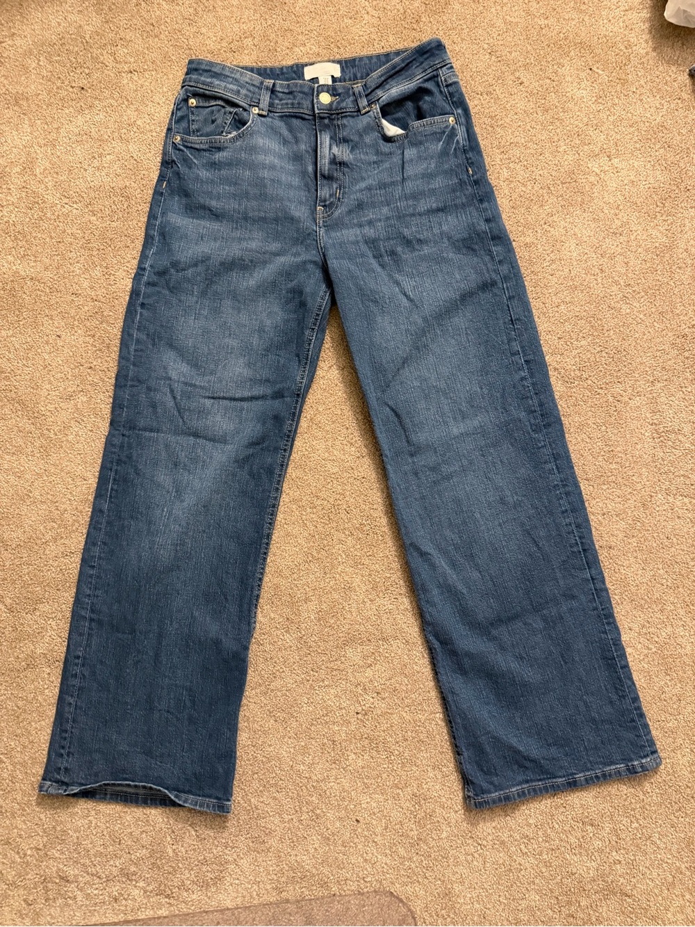 H&M Dark Blue Wide-Leg Jeans
